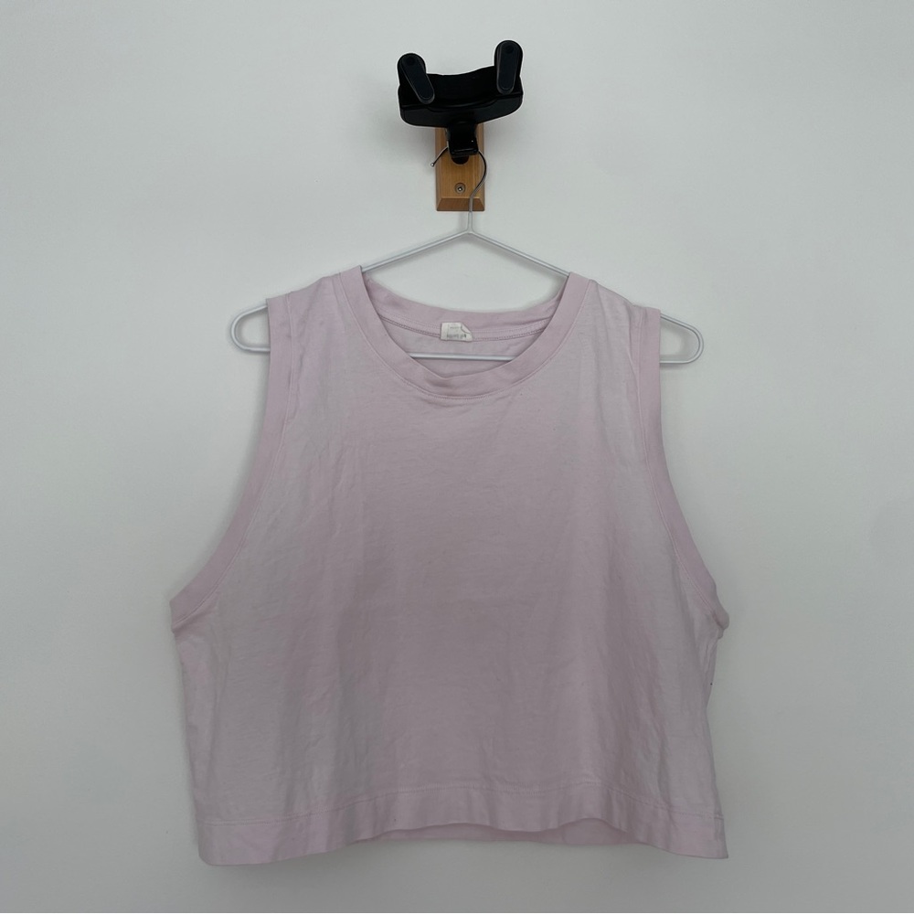 Aritzia Wilfred Free Light Pink Cropped Muscle Tank Women’s L